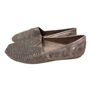 Skechers Women's Glittery Slip-On Flats - taupe